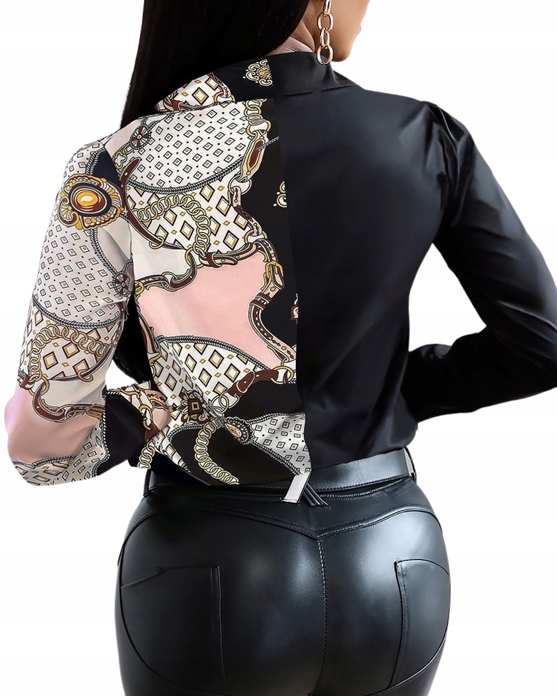 Elegancka koszula damska bluzka stylowa 42 XL Rozmiar XL