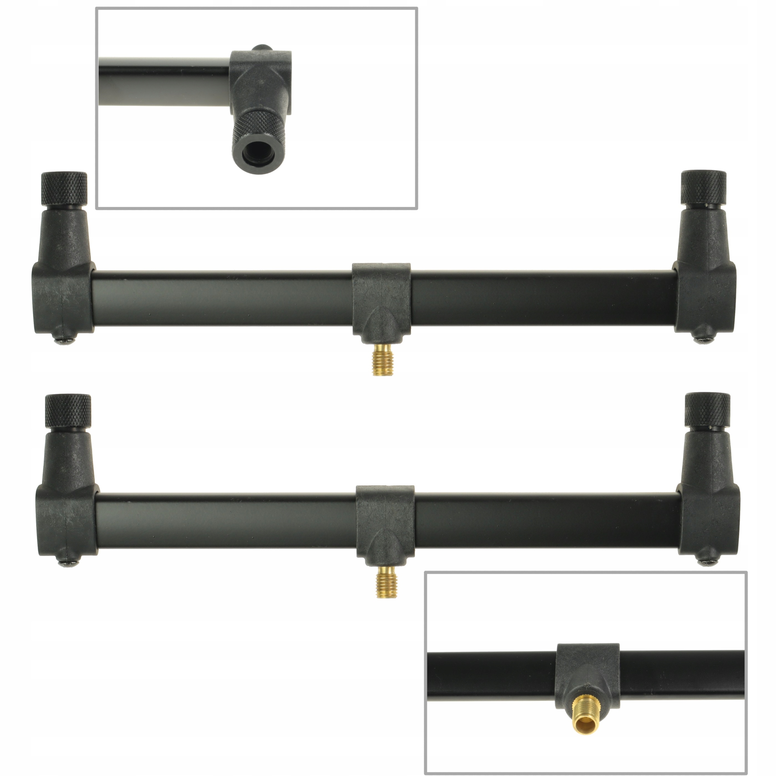2x Buzz Bar Buzzer BuzzBar aluminiowy uniwersalne stanowisko na dwie wędki