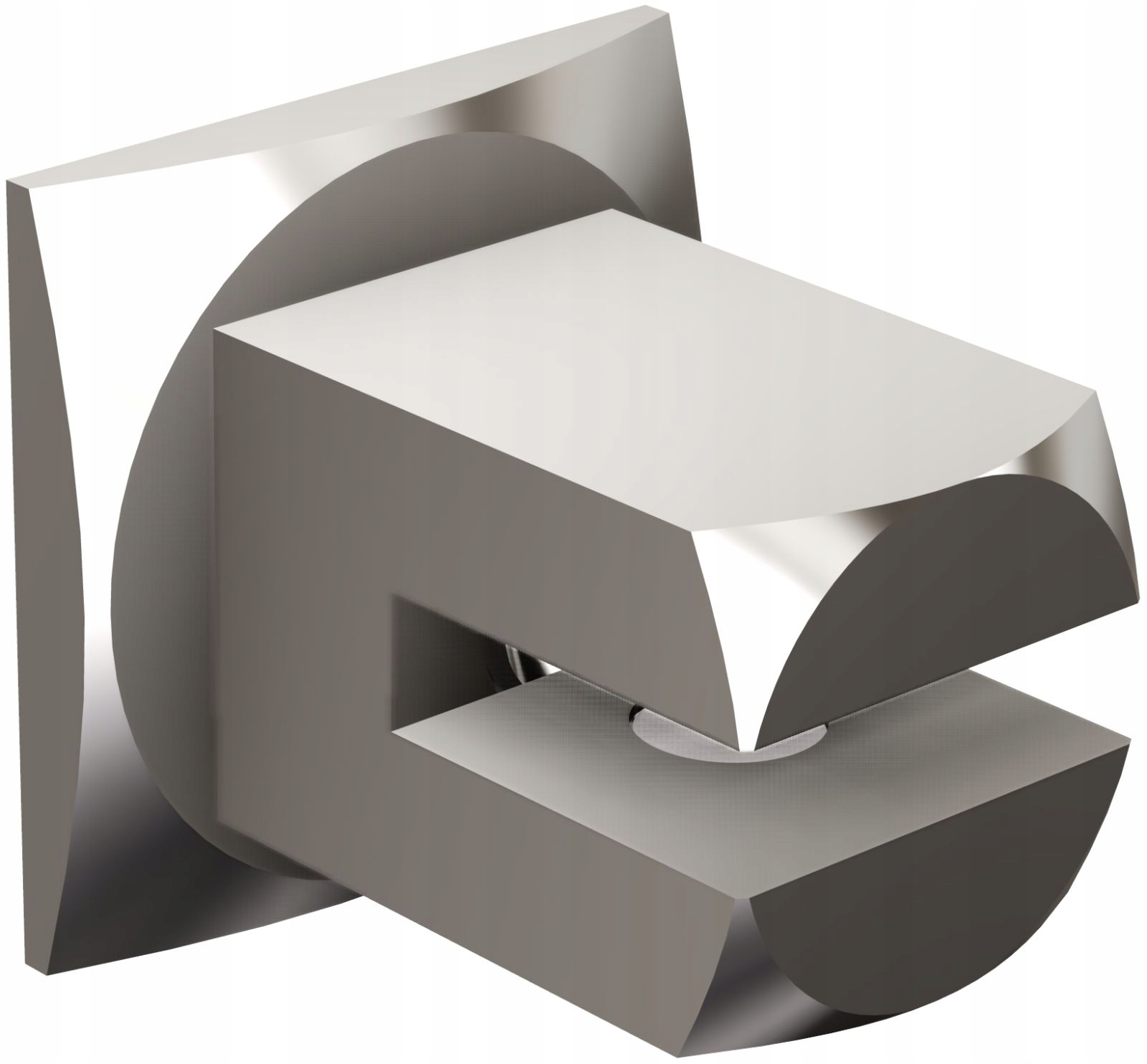 Držák pro skleněnou koupelnovou poličku, chrom