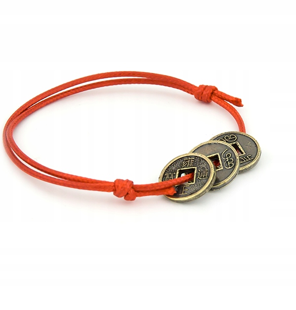 Bransoletka chińskie monety talizman powodzenie Marka Allmaro