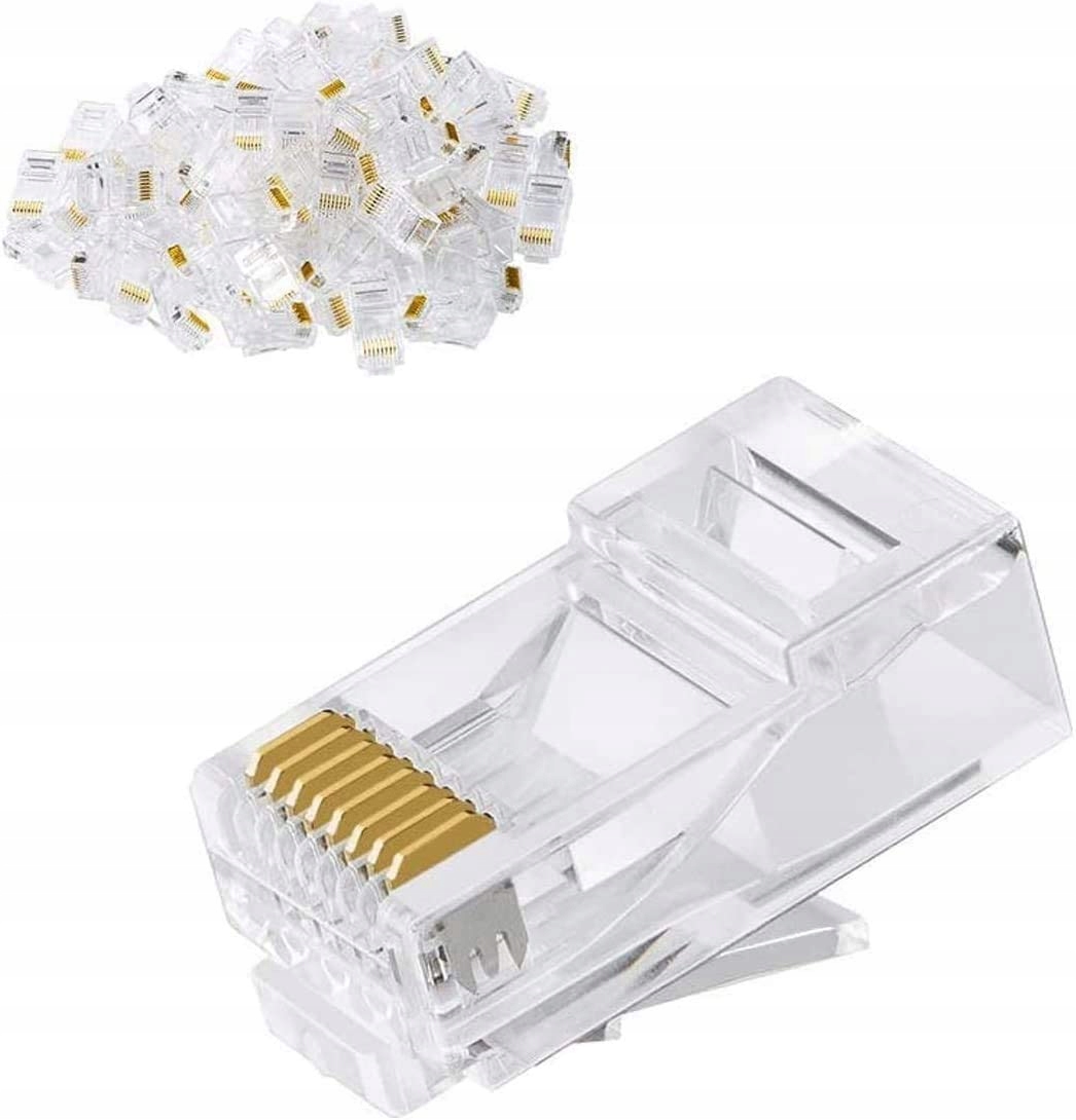 

50 100 10 Końcówki Wtyk Wtyki RJ45 Rj 45 RJ-45