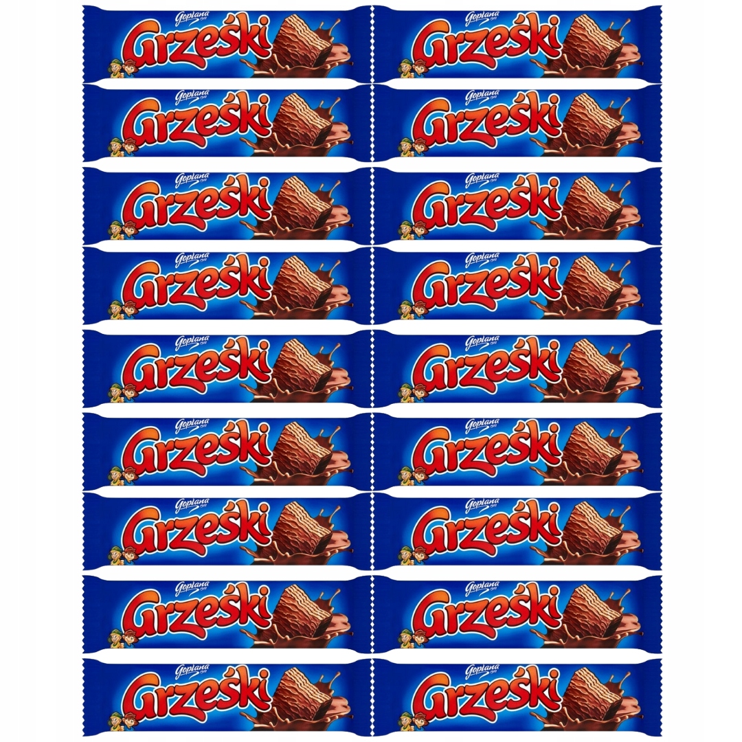 Levně Grześki Oplatek plněný kakaovým krémem v čokoládě 36 g 18 kusů