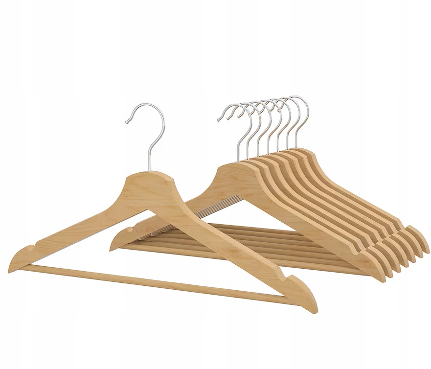 

Wieszaki Na Ubrania Drewiane Wieszak Bumerang 8SZT