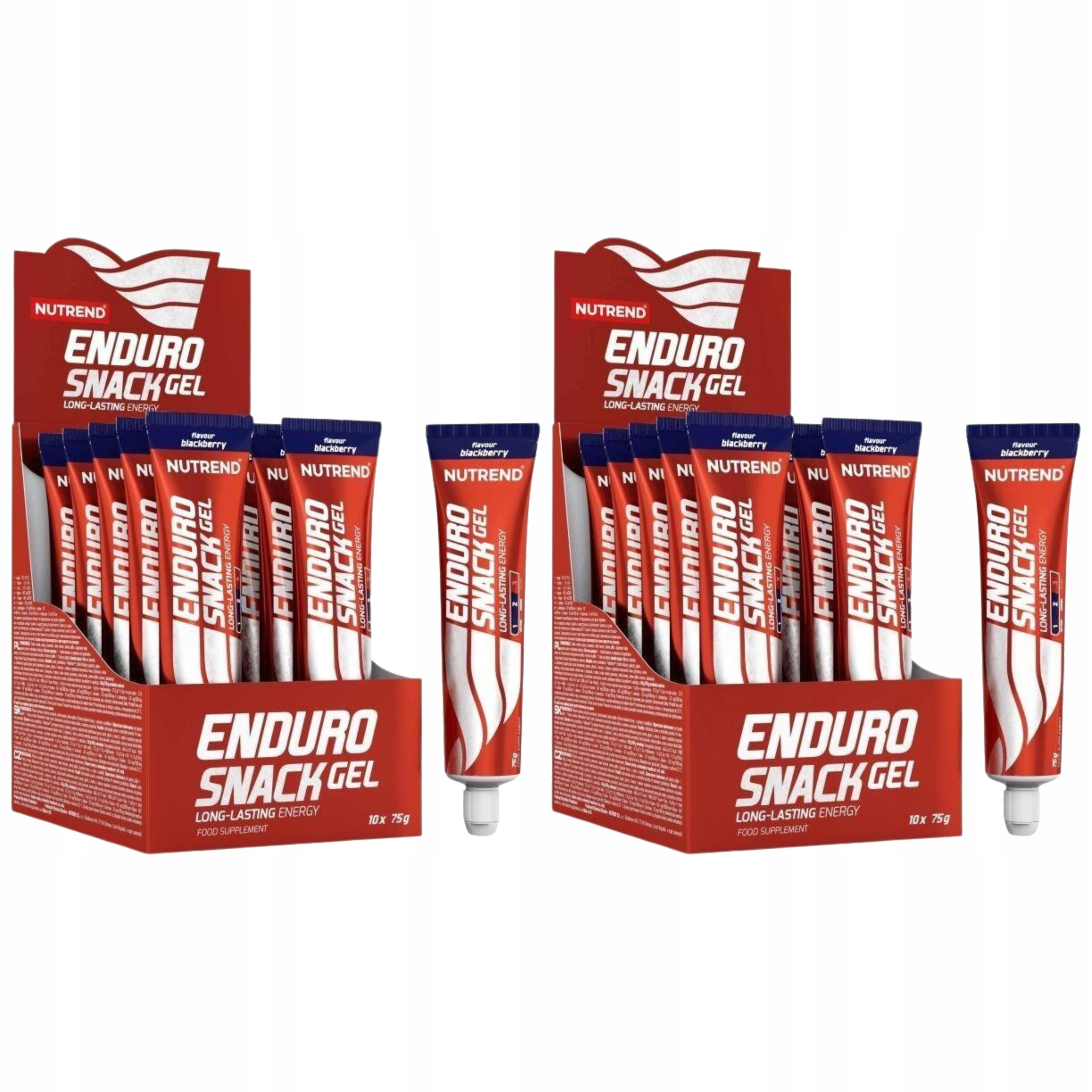 2x Energetický Gel Endurosnack Palatinose Bcaa L-Karnosin 10x75 g Nutrend