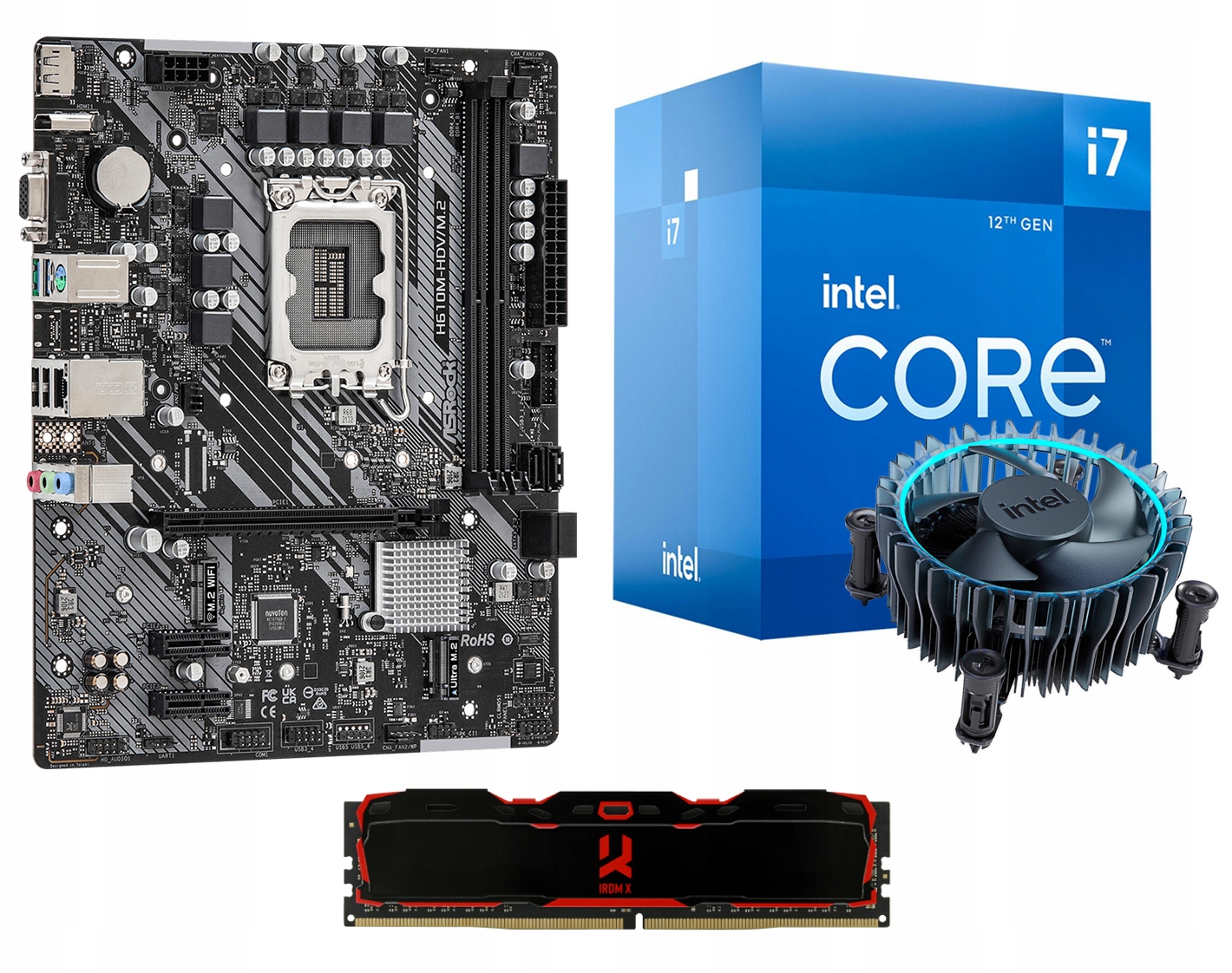 Zestaw Intel i7-12700 H610M M.2 16GB 3200