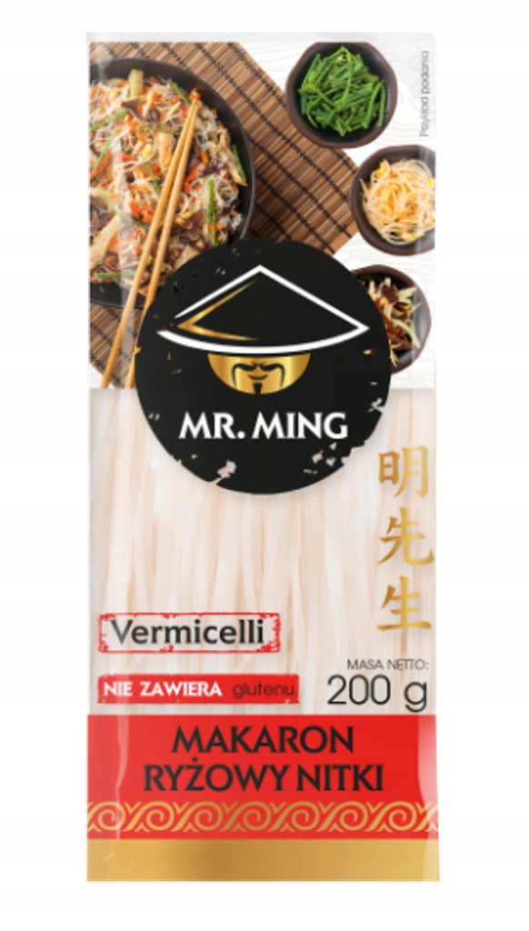 Levně 5X Mr.ming Těstoviny Nudličky Vermicelli Bezlepkové 200 g Mr. Ming