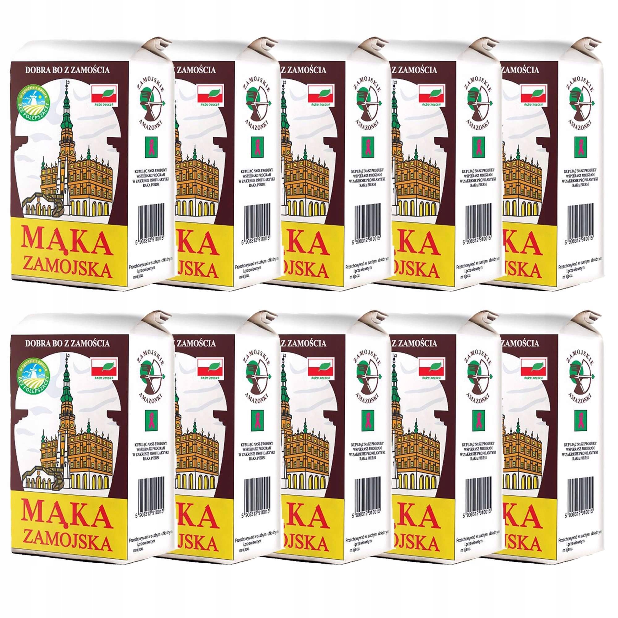 Levně Zamojská pšeničná mouka typ 450 Objem 1 kg x 10 kusů