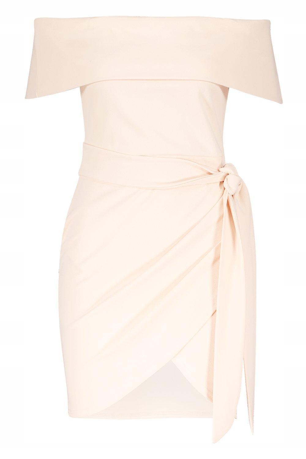 B4E211 JASNO RÓŻOWA SUKIENKA MINI BOOHOO XL Rozmiar XL