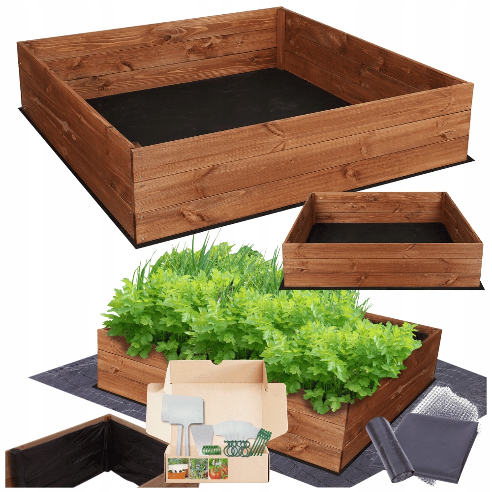 Vyvýšený záhon impregnace zeleninová zahrada truhla pařeniště květináč 27x90x90