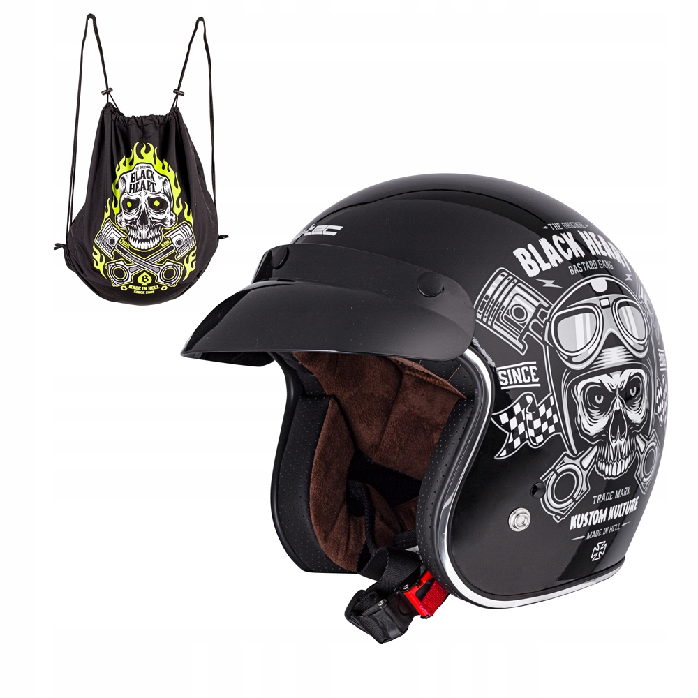 

Kask motocyklowy otwarty na chopper W-tec Black XL
