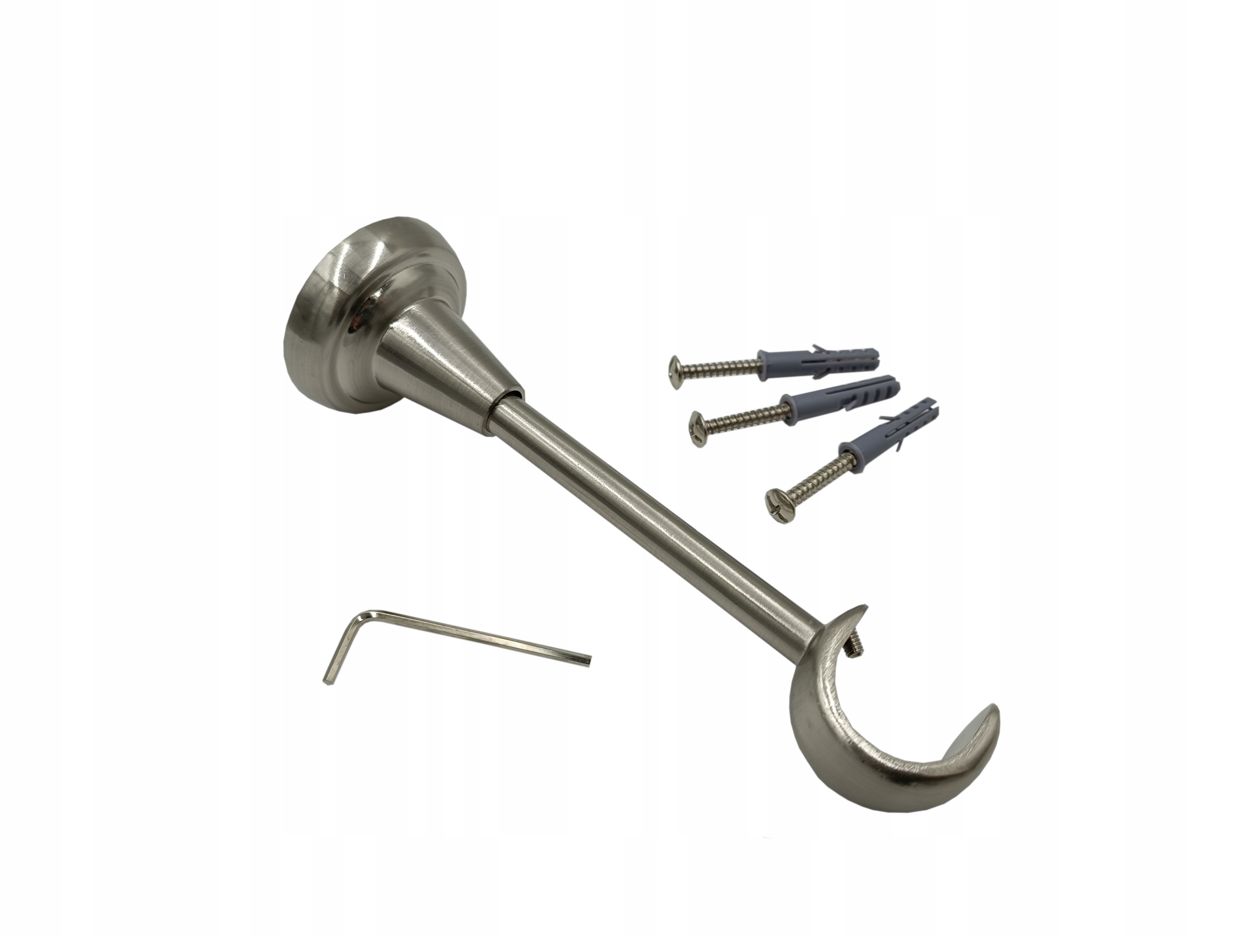 

Wspornik pojedynczy metal Karnisz fi25 Nikiel
