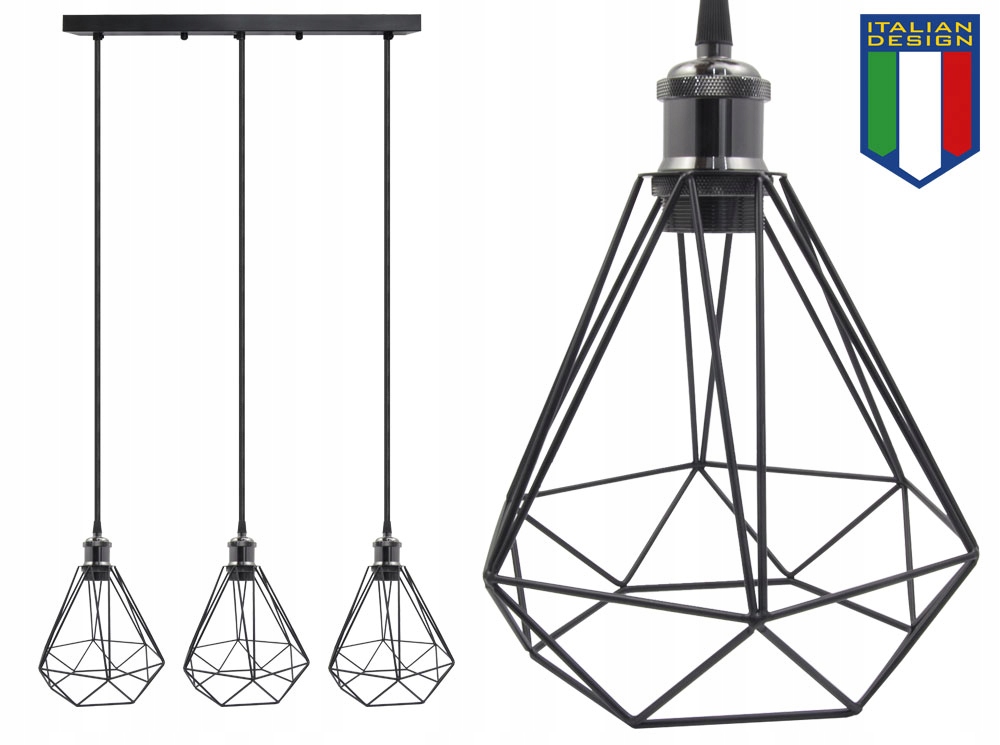 LAMPA SUFITOWA WISZĄCA DIAMA ŻYRADNOL LED LOFT BC3 Zasilanie sieciowe