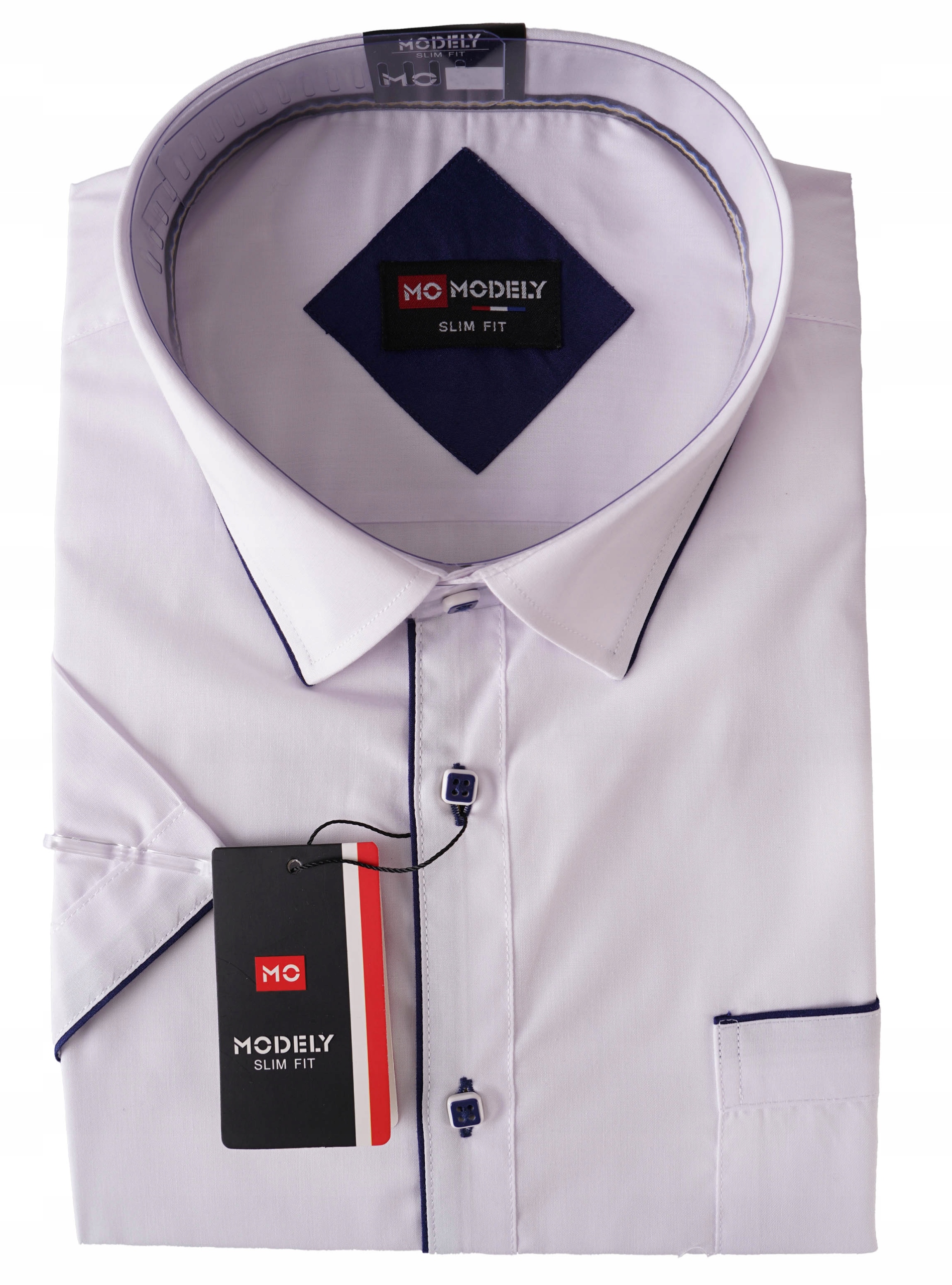 

Koszula Męska Bawełna Biała Casual Duża 4XL 47/48