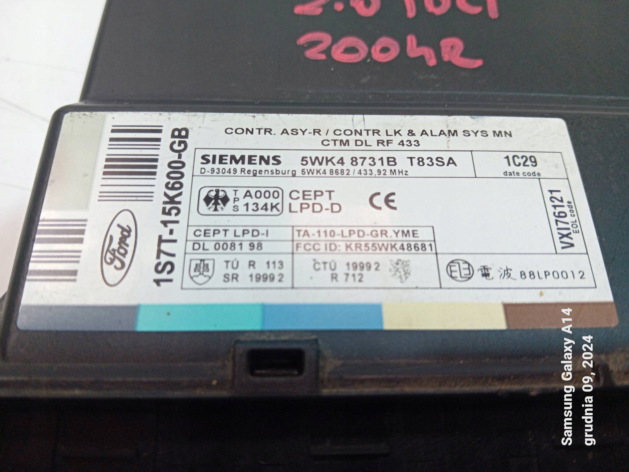 Module BSI 5WK48731B FORD MONDEO MK3