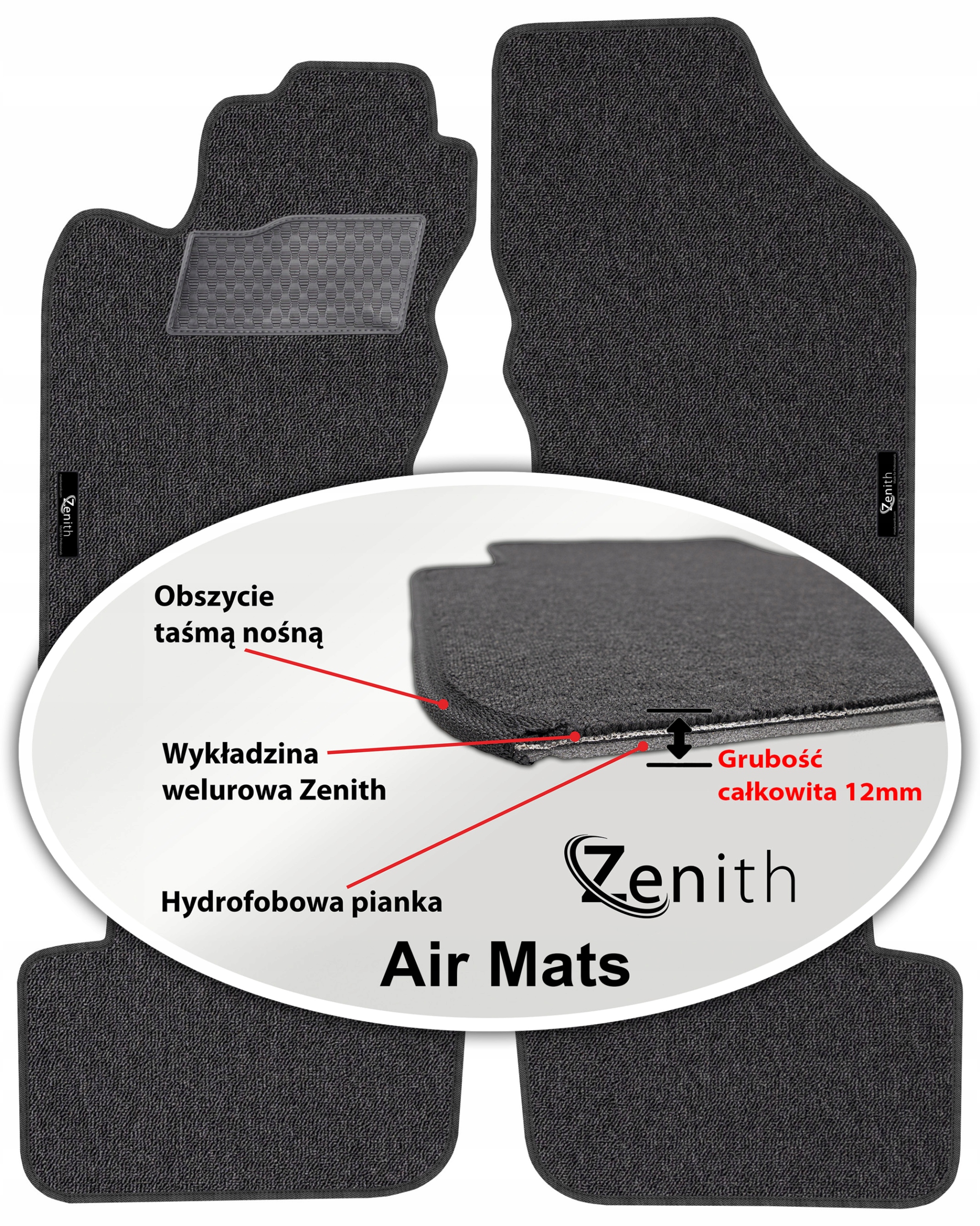 Alfa Romeo Gt Coupe 2004-2010 Velúrové koberčeky do auta Zenith Air Mats