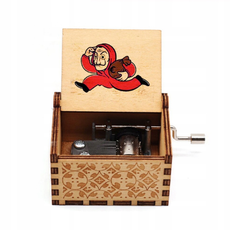 DREWNIANA POZYTYWKA NA KORBKĘ DOM Z PAPIERU