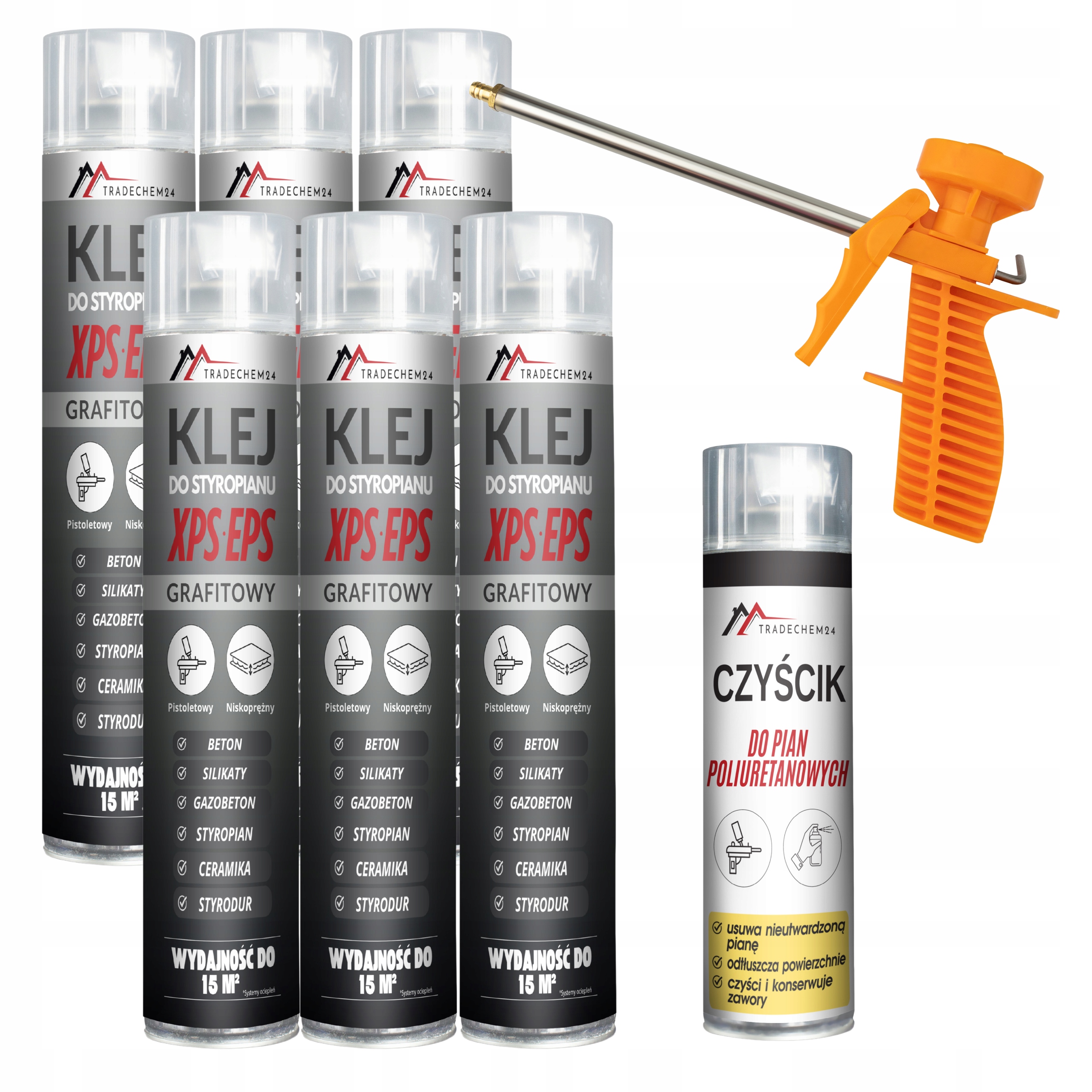 Grafitové Pěnové Lepidlo Na Polystyren, Pěnové Lepidlo, Čisticí Pistole, Sada