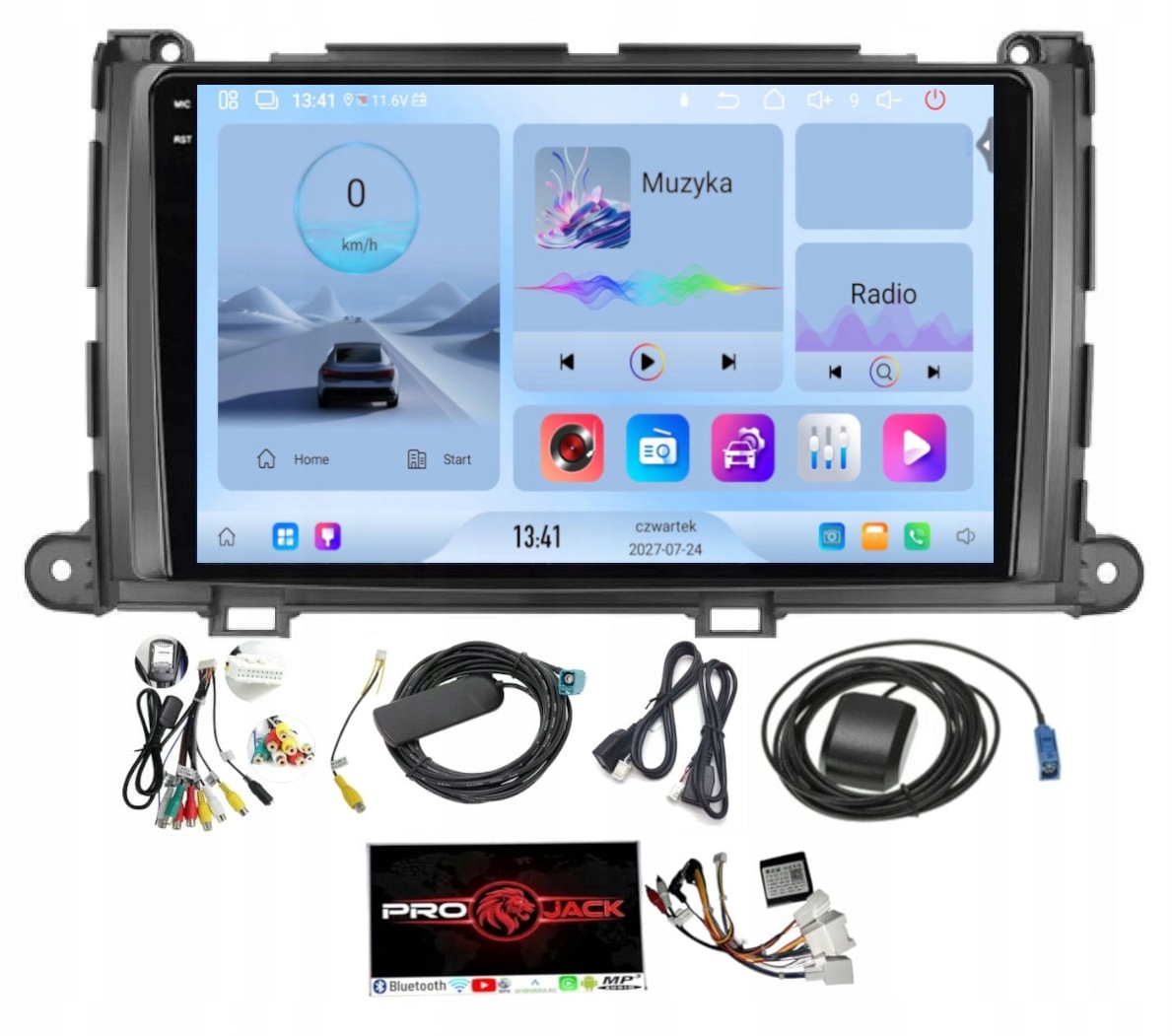 Navigační Rádio Toyota Sienna 2010-2014 Wifi Carplay Usb 4GB 64GB Sim