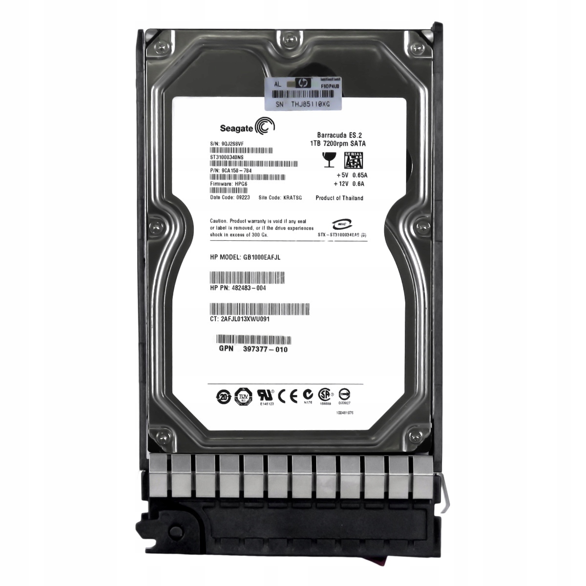 Hp 482483-004 1TB 7.2K 32MB Sata II 3.5'' GB1000EAFJL