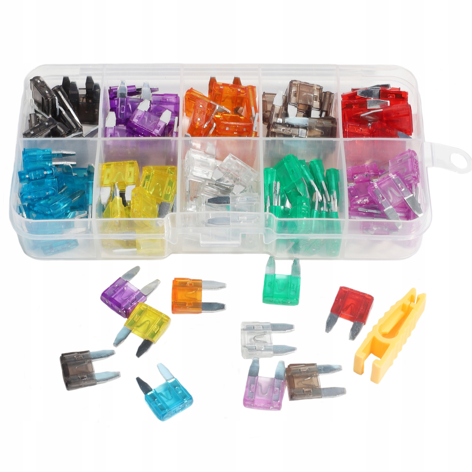 BEZPIECZNIKI SAMOCHODOWE płytkowy Zestaw Z KONEKTORÓW 120szt Producent części Inny