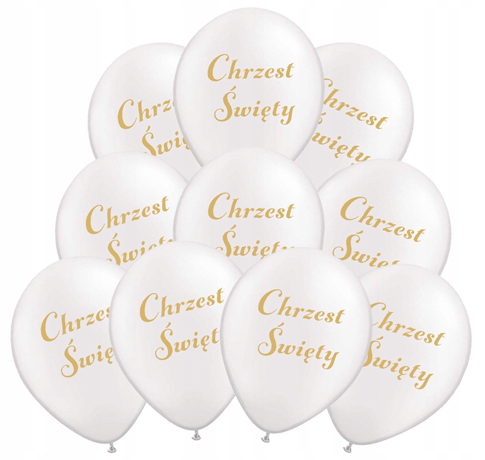 

Balony Białe na Chrzest Święty Chrzciny 10 szt.