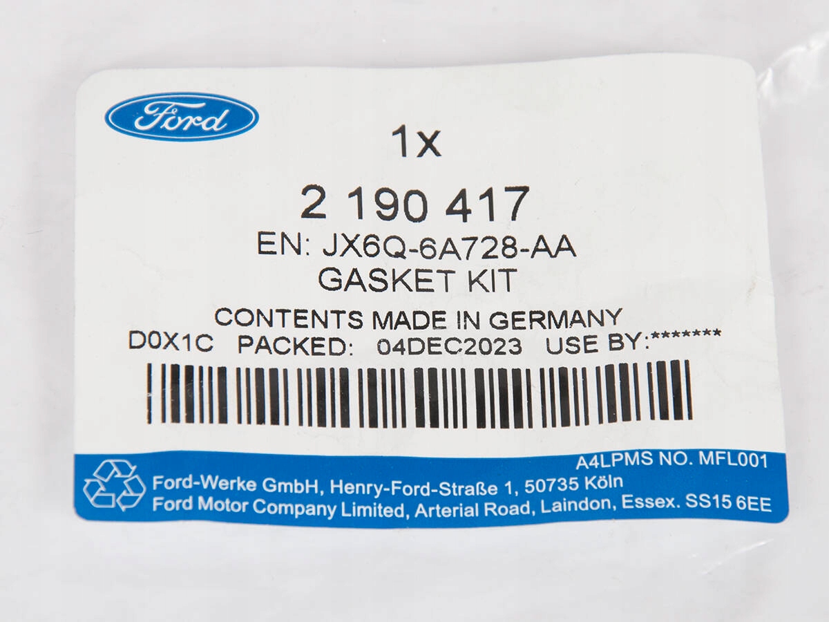 USZCZELKA CHŁODNICY OLEJU FOCUS 18- 1,5 TDCI Producent części Ford OE