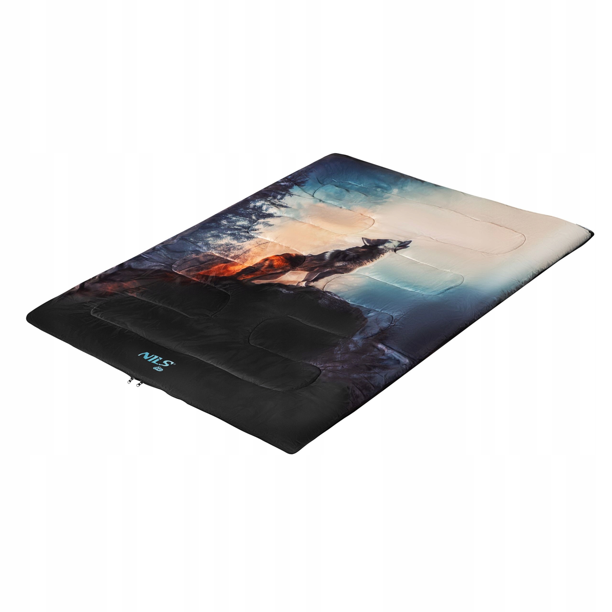 Kempingový dvoumístný spací pytel pod stan s potahem Nils 200 x 140 cm