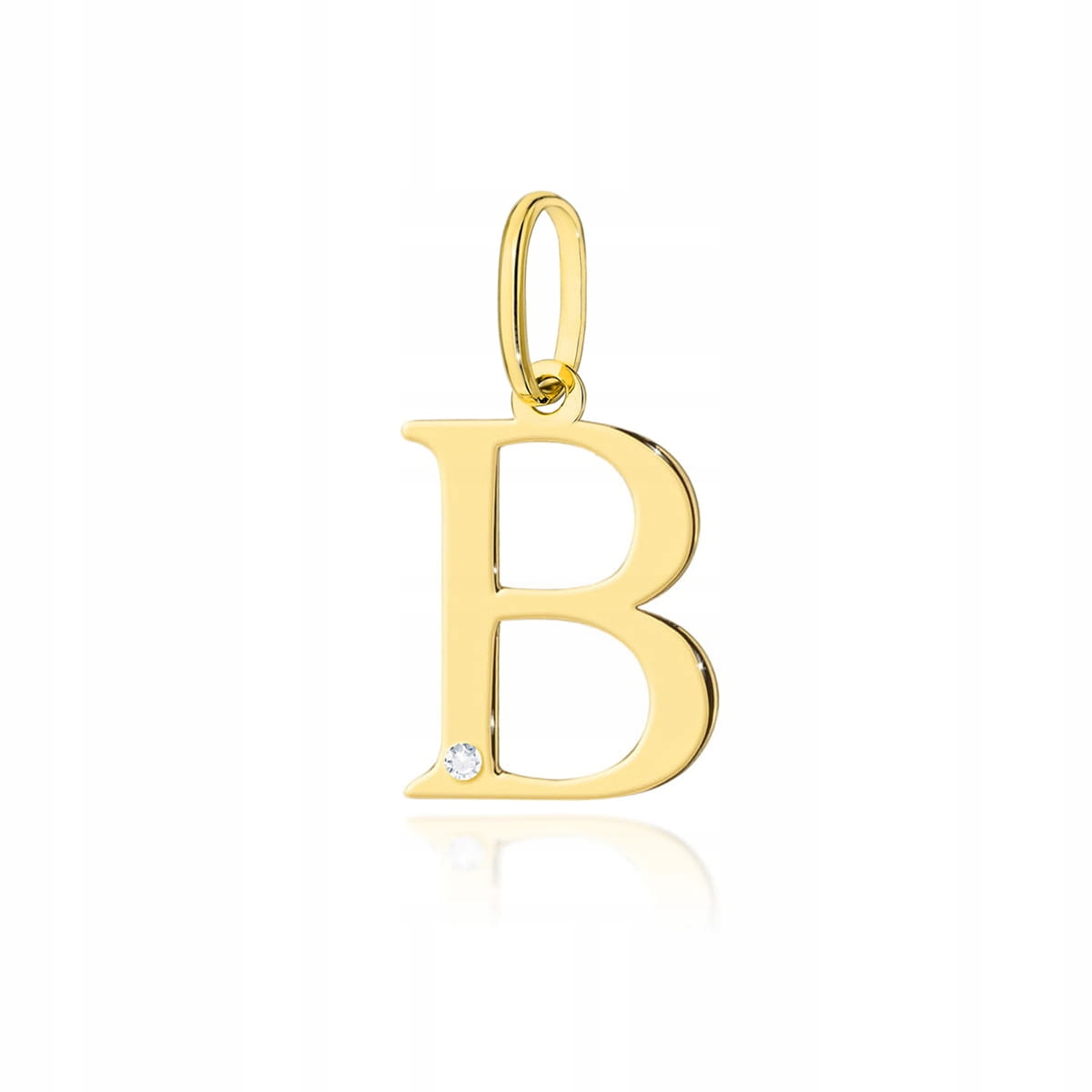 Zlatý přívěsek 585 písmeno B s briliantem celebrita velké písmeno 0.1 g