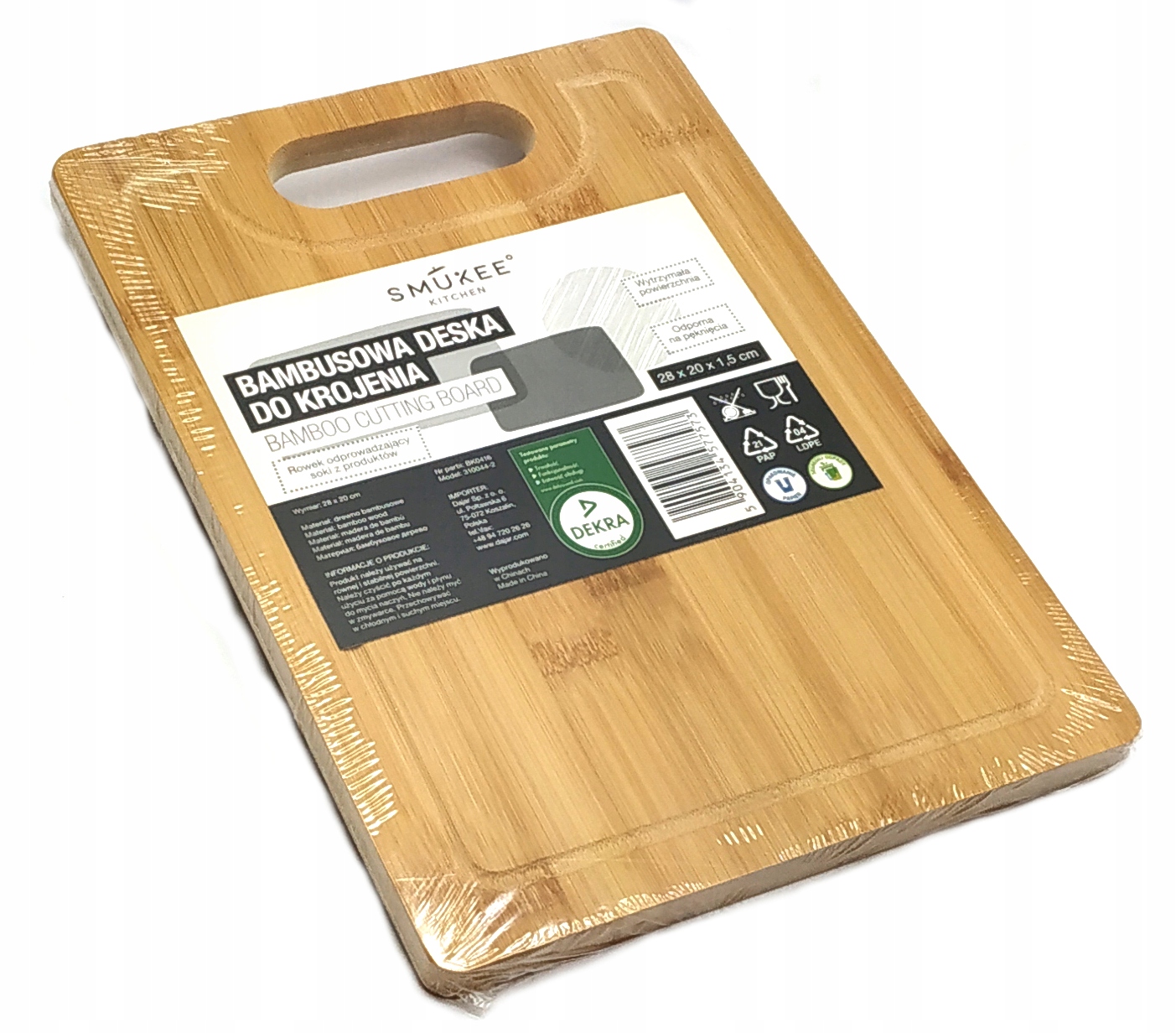 

Smukee Deska Bambusowa Z Rowkiem Prostokątna