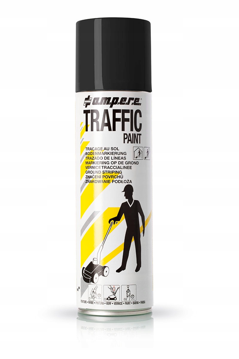 CZARNA FARBA ZNAKUJĄCA DROGOWA DO MALOWANIA LINI AMPERE 500 ml