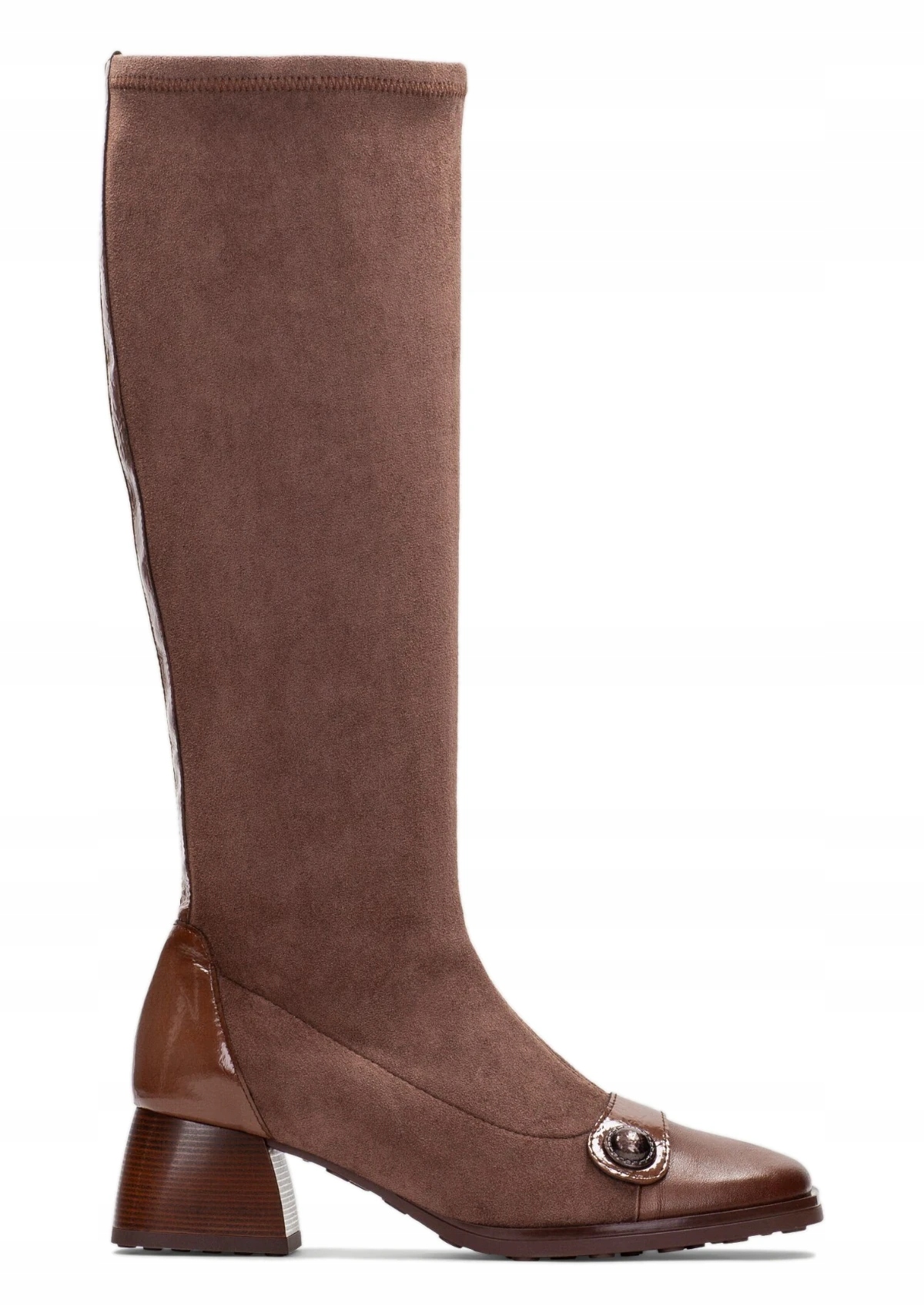 Hnědé Kožené Španělské Kozačky Na Podpatku Hispanitas 37