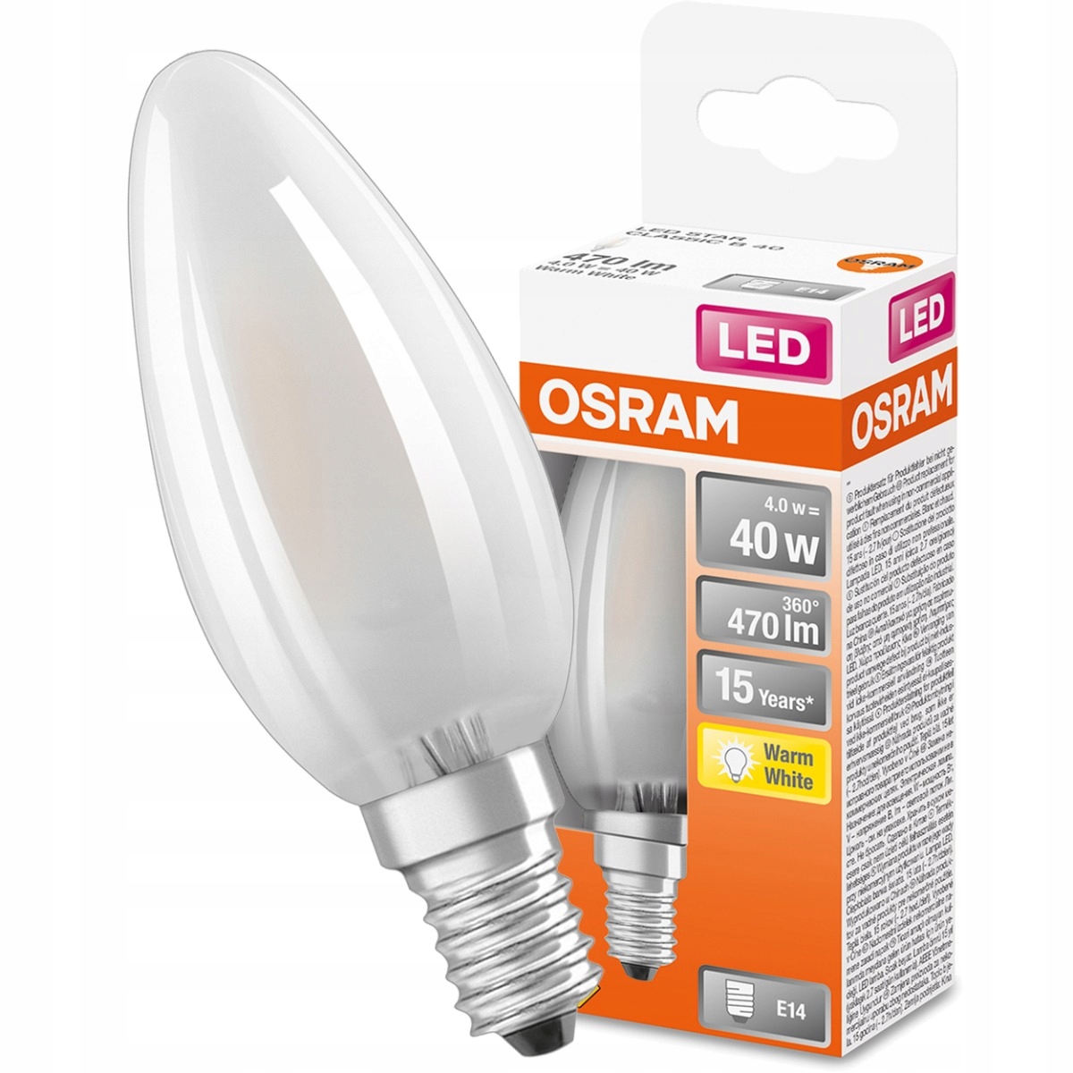 

Żarówka Led Świeczka E14 4W 2700K Filament Osram