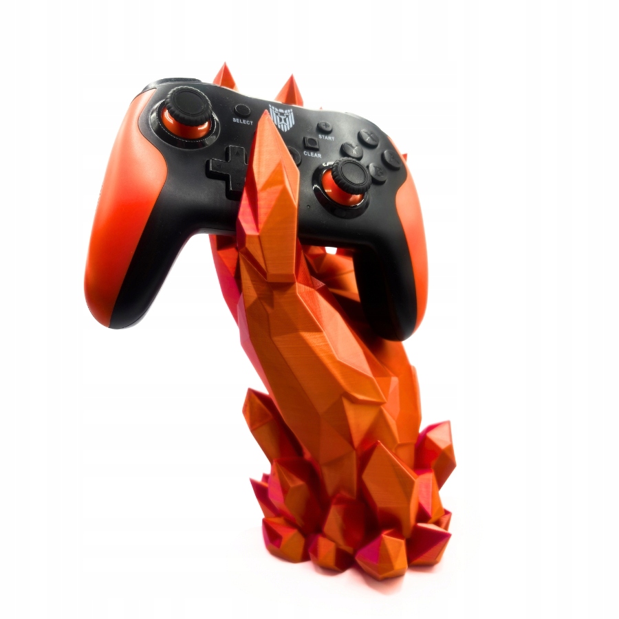 Stojak podstawka na pada kryształowa ręka Iceman do PS5 PS4 XBOX Fire red