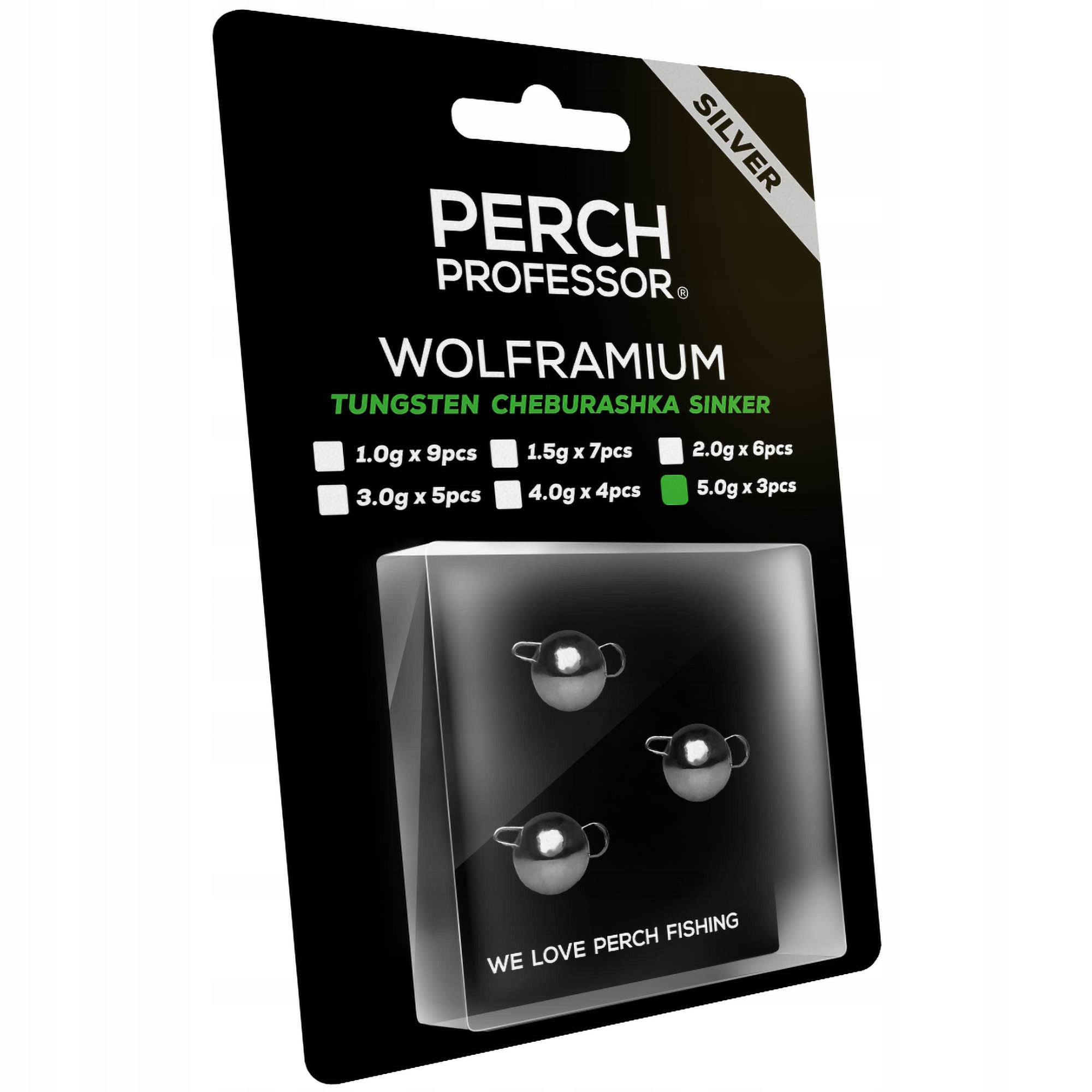 Czeburaszka Wolframowa Perch Professor Wolframium Srebrna 5g 3szt