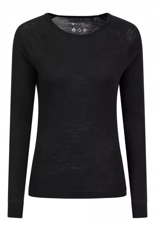 Merino II – Damski Top Termiczny Mountain Warehouse Czarny Rozmiar 44