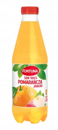 Levně Fortuna 100% jablečno-pomerančový džus 6 x 1 l