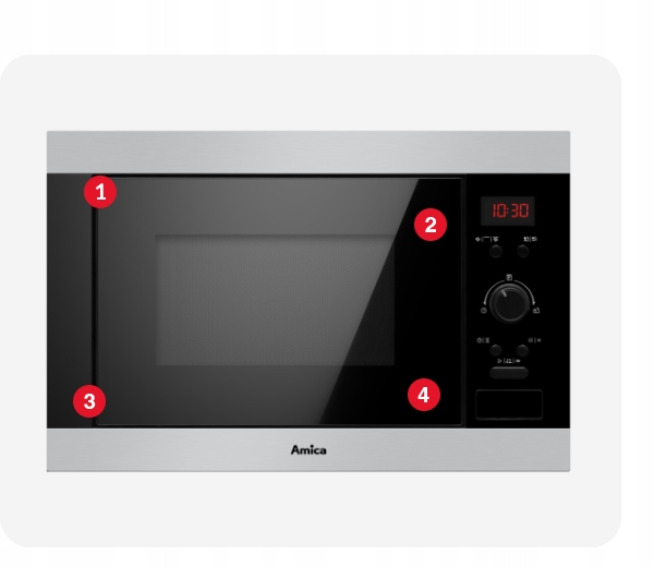 Kuchenka mikrofalowa Amica AMMB 25E2GI X-TYPE 25l Moc mikrofal 1000 W