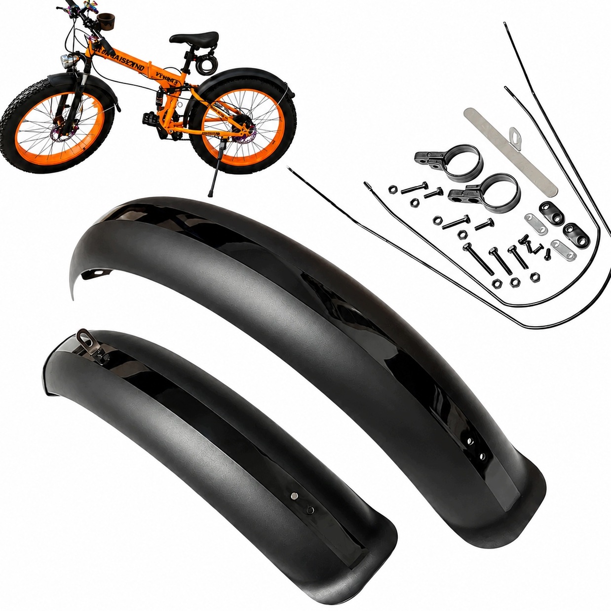 24/20 "X4.0 Błotniki rowerowe Fat Tire Błotniki Zestaw błotników Błotniki