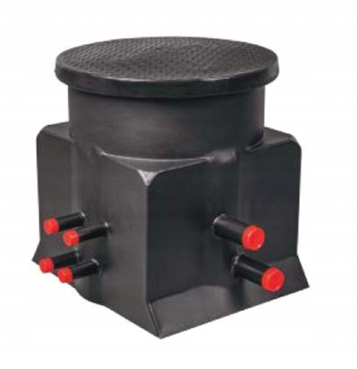 Geotermální rozdělovací studna s rotametry pro 8 sekcí obvodů