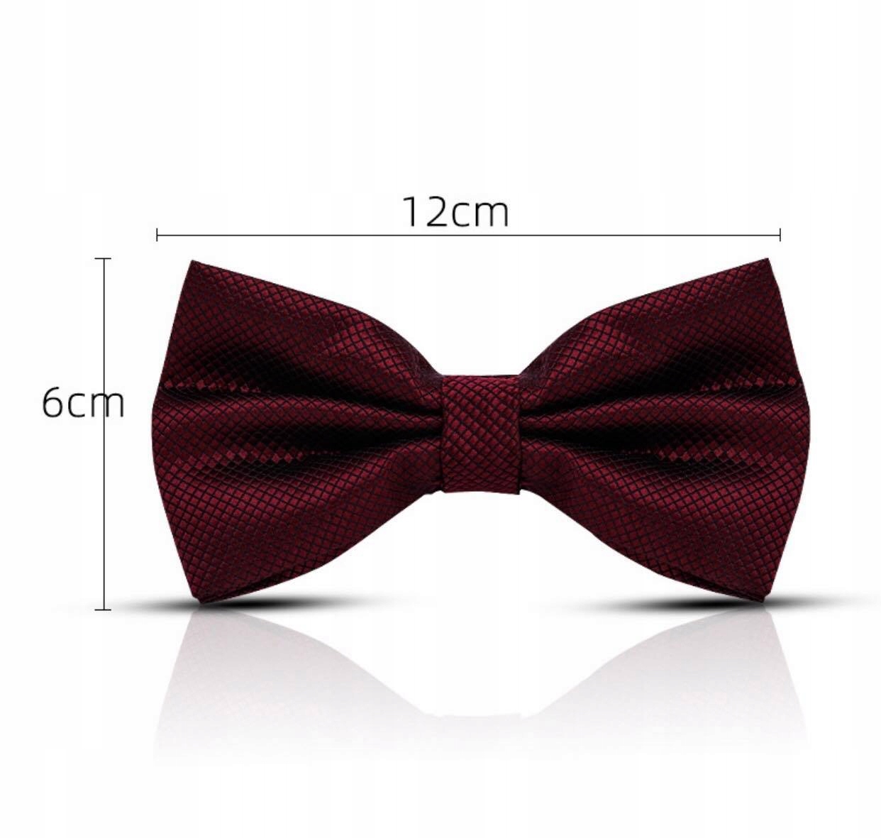 MUCHA MUSZKA MĘSKA BORDOWA ELEGANCKA KLASYCZNA ŚLUB WESELE PRZYJĘCIE Marka inna