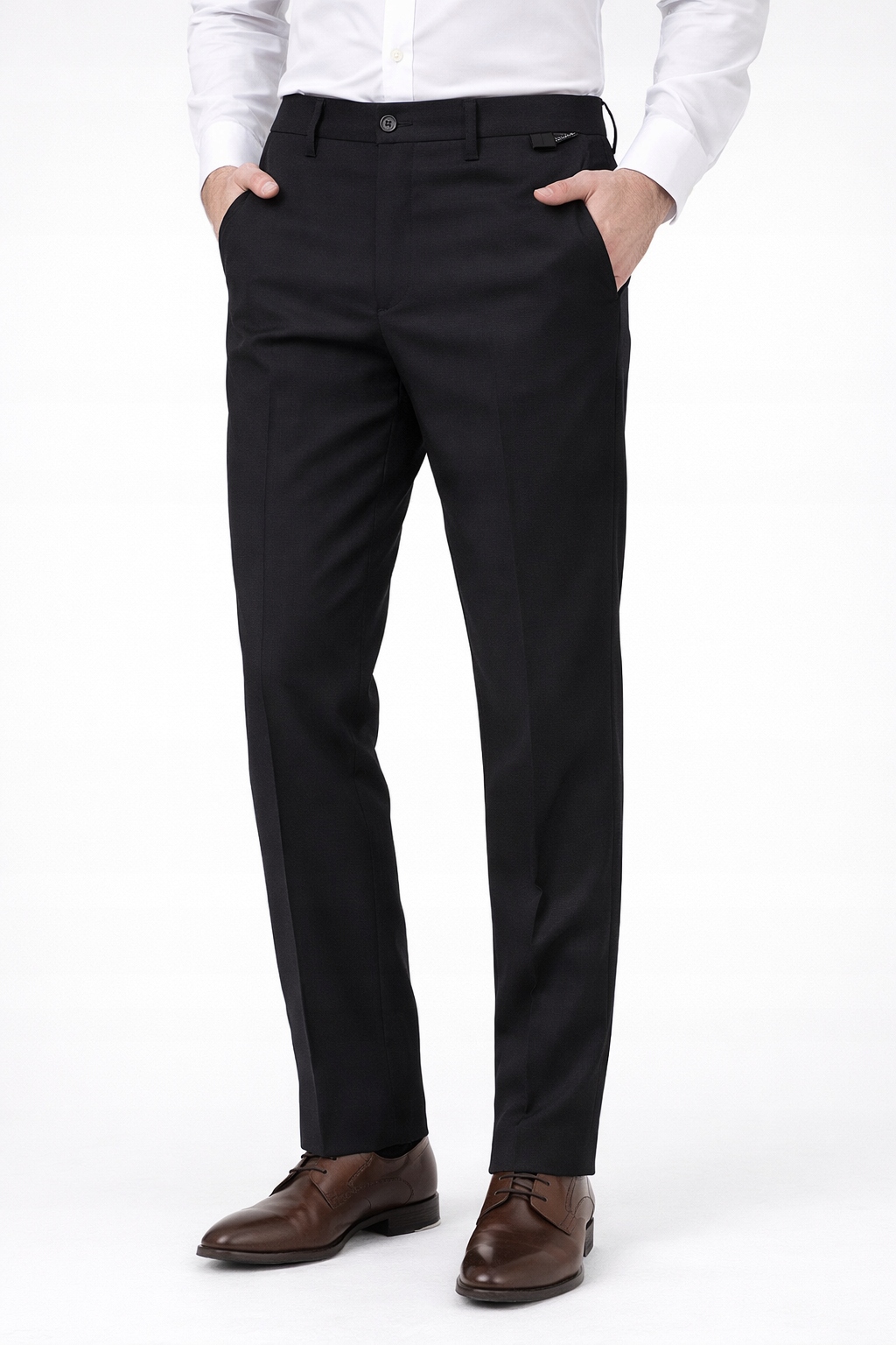 Spodnie męskie garniturowe ciemno grafitowe W36 L34