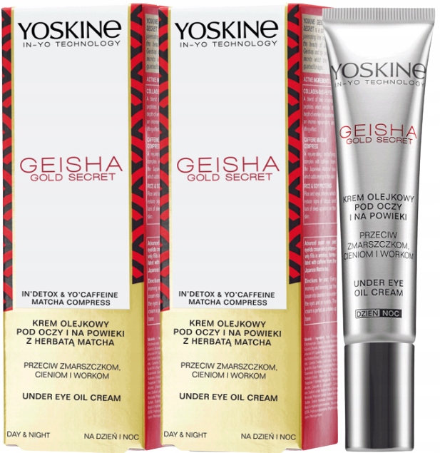 2 kusy Geisha Gold Secret Krém pod oči 15 ml Yoskine Efekt omlazení