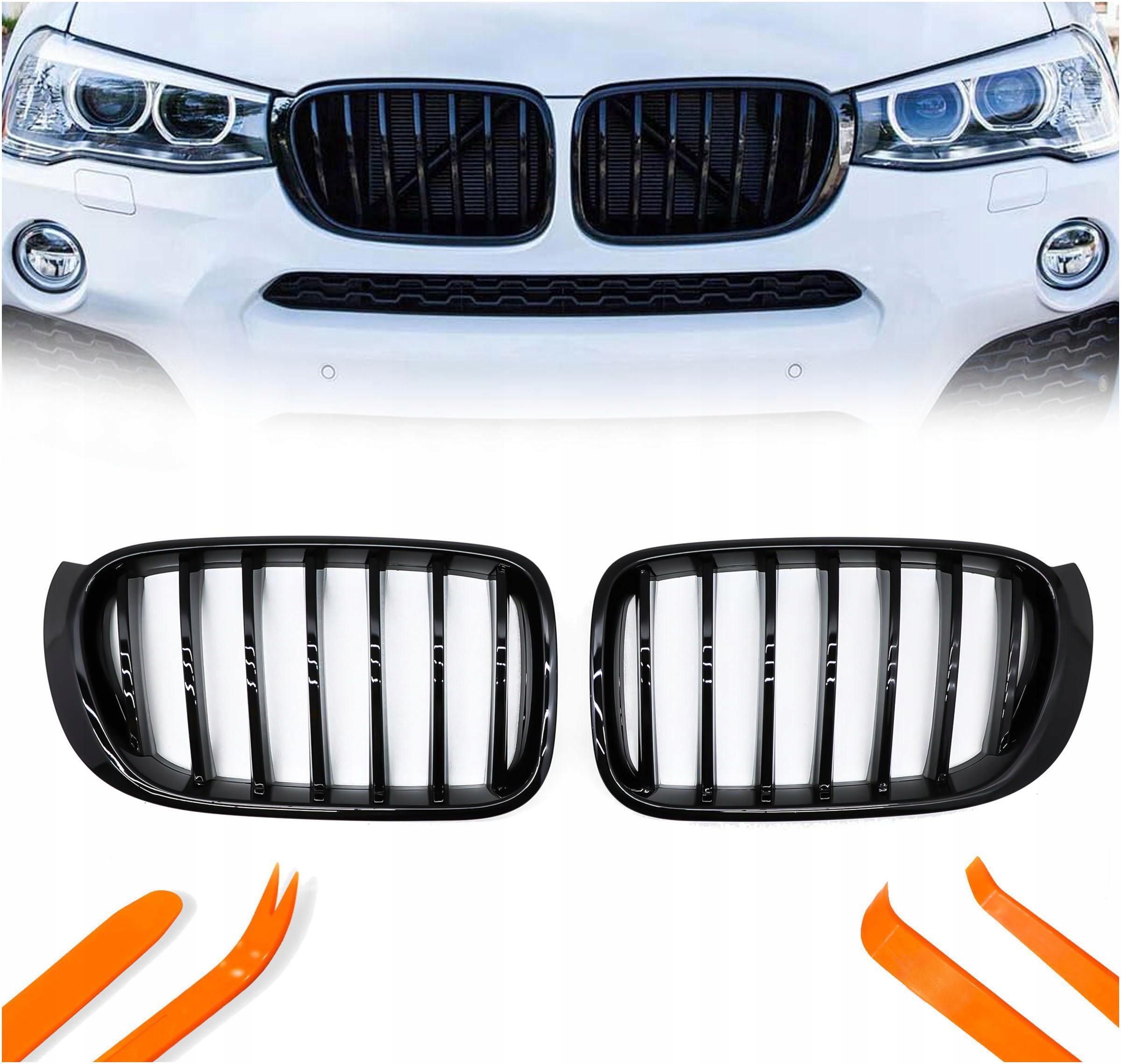 Atrapa Gril Ledvinky Bmw X2 F25 14-16 Černý Lesk 1 Žebro