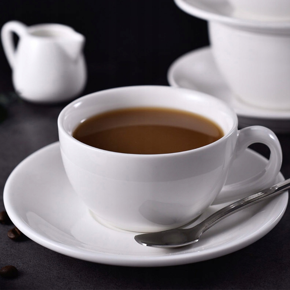 Kávový šálek podšálek Hrnčířský hrnek na čaj obyčejný bílý za 428 Kč -  Allegro