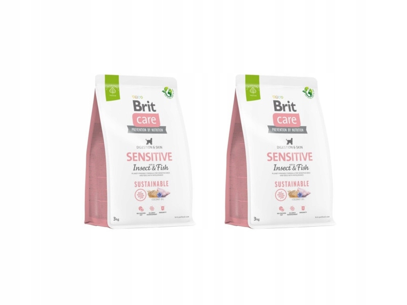 Karma dla psa Brit Care Sustainable Sensitive Owady i ryba 2 x 3 kg