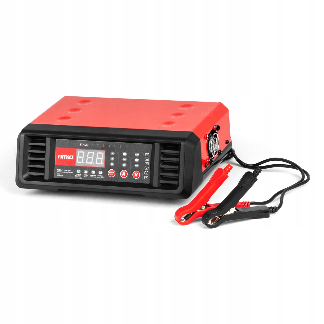 Digitálny usmerňovač Amio 04056 10A 6/12V 7 režimov Agm Gel Lfp LCD