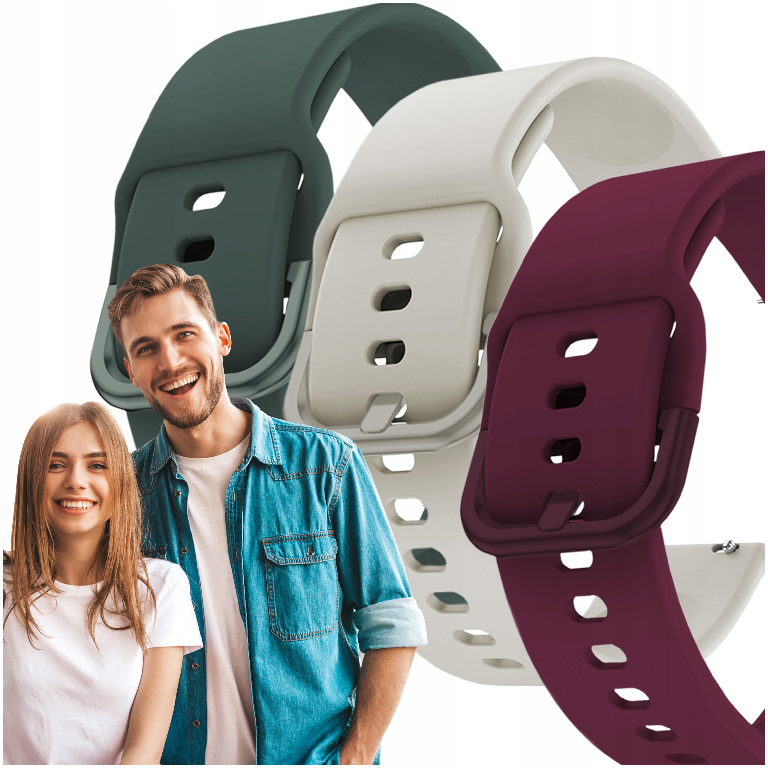 Zestaw: 3x pasek do Huawei Watch Gt 4 Gt 5 Gt 6 41mm Classic Active Elite