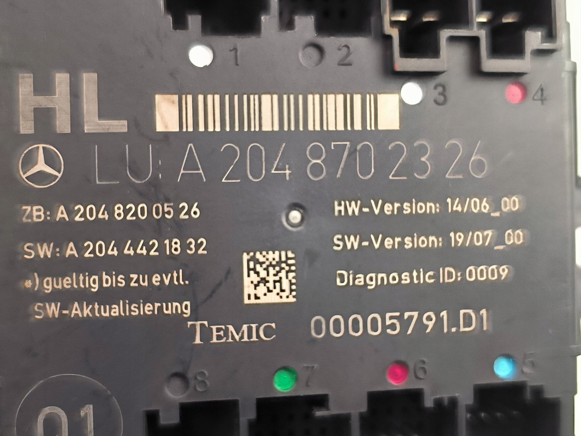 module door A2048702326 MERCEDES C-KLASA W204