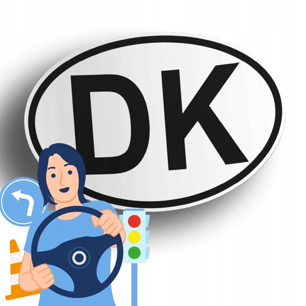 Naklejka na samochód Dania Dk