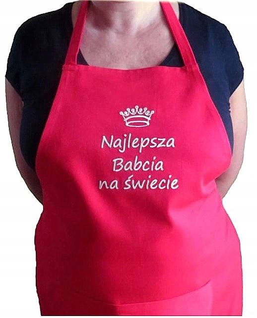 

Prezent dla Babci imieniny Fartuch z Haftem imię